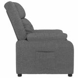 vidaXL Fauteuil verstelbaar stof lichtgrijs