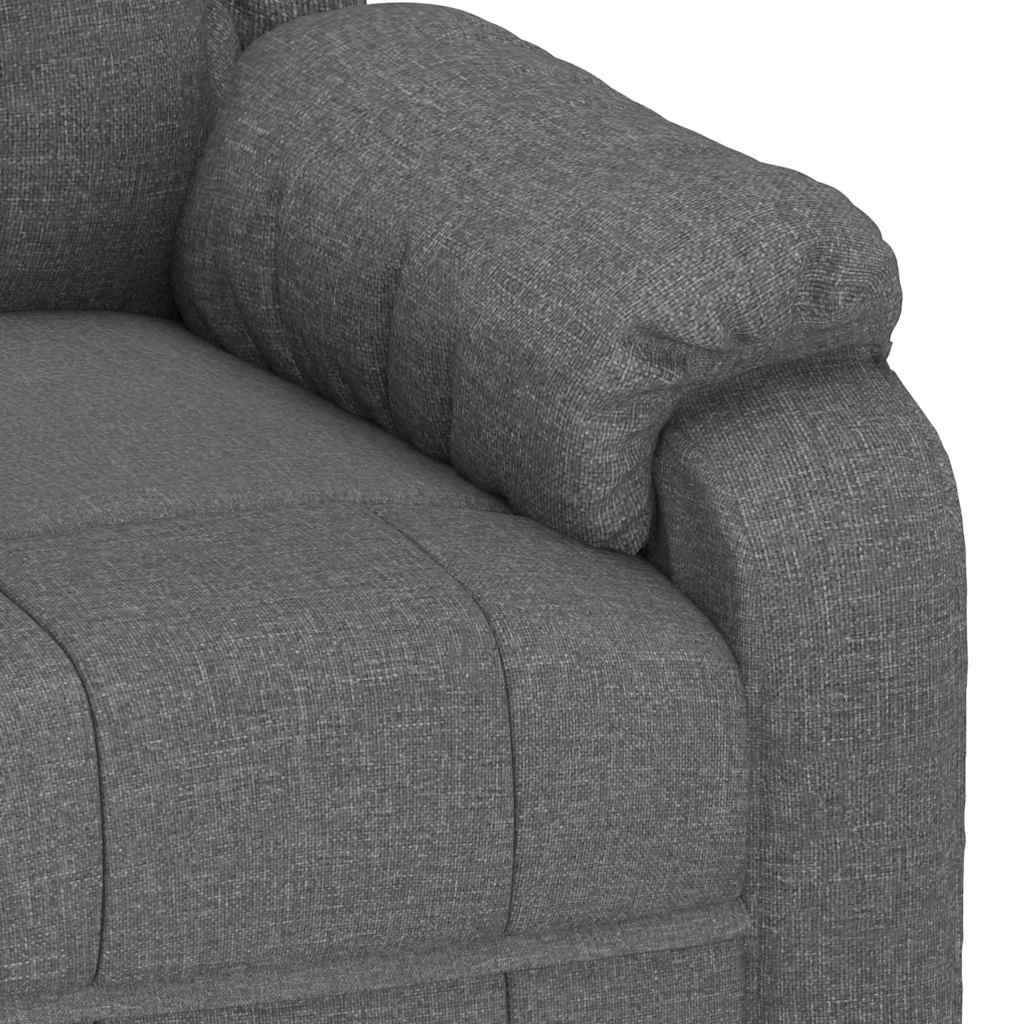 vidaXL Fauteuil verstelbaar stof lichtgrijs