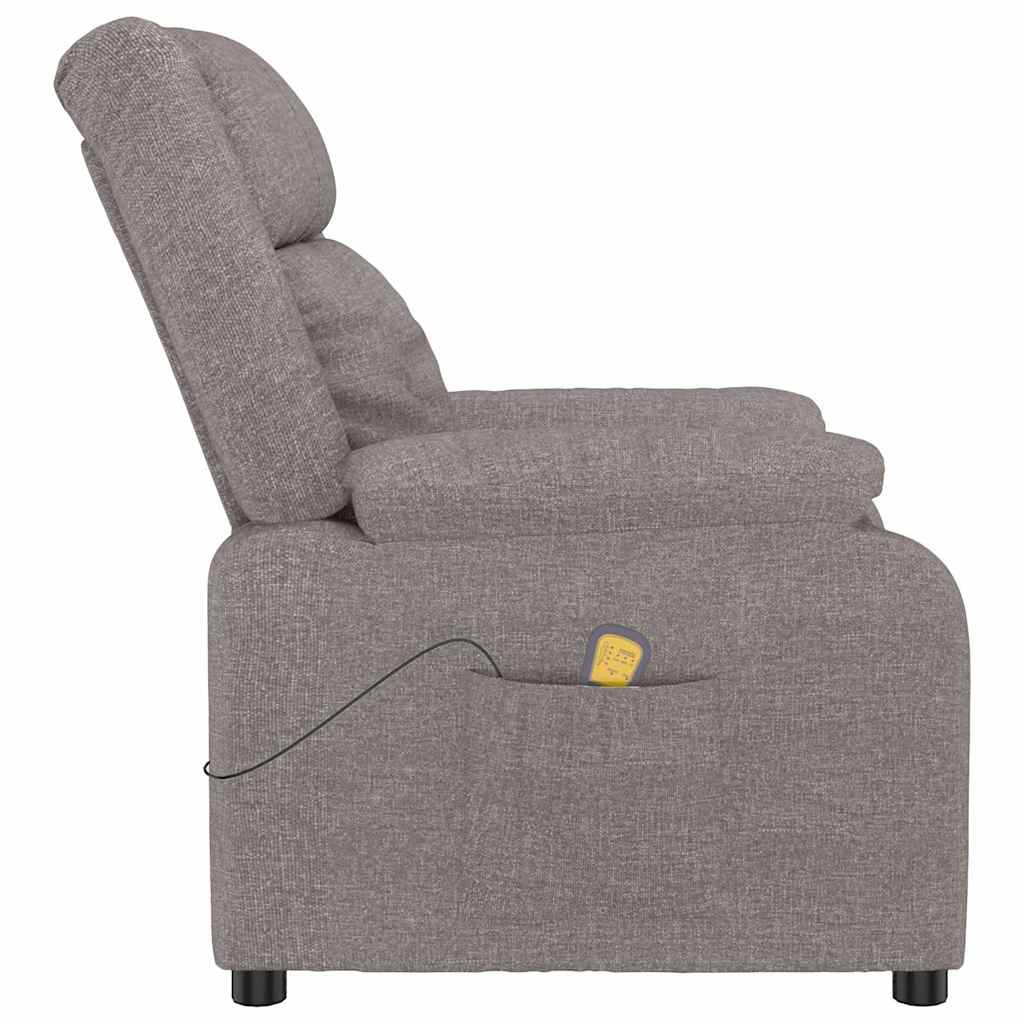 vidaXL Massagestoel stof lichtgrijs