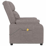 vidaXL Massagestoel stof lichtgrijs