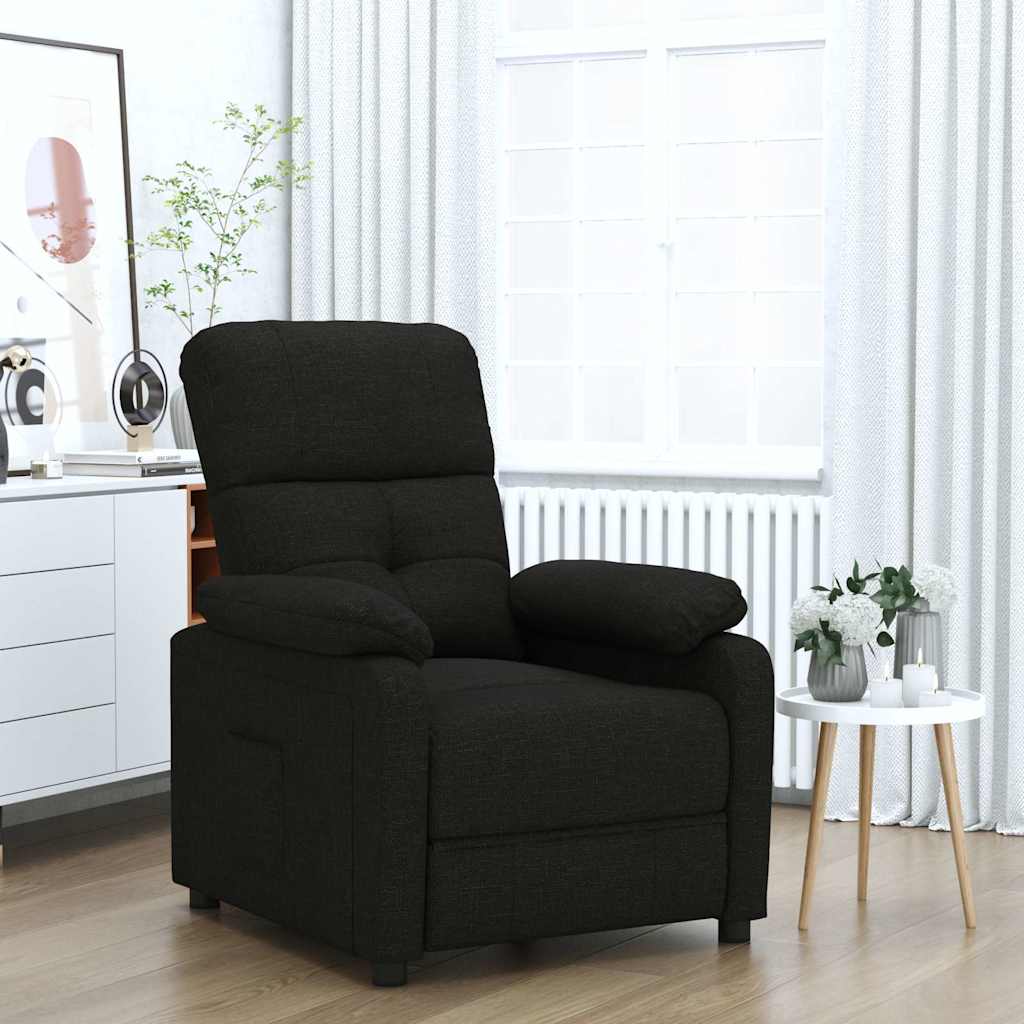 vidaXL Fauteuil verstelbaar stof lichtgrijs