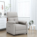 vidaXL Fauteuil verstelbaar stof lichtgrijs