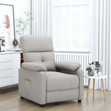 vidaXL Fauteuil verstelbaar stof lichtgrijs