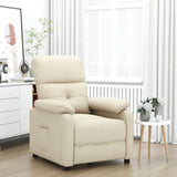 vidaXL Fauteuil verstelbaar stof lichtgrijs