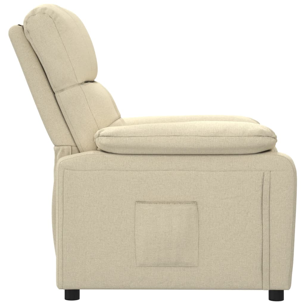 vidaXL Fauteuil verstelbaar stof lichtgrijs