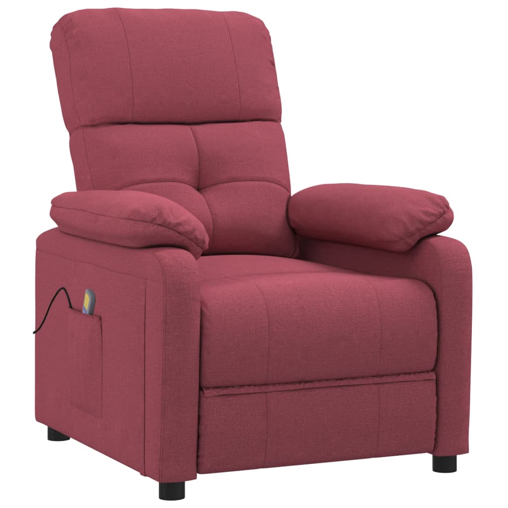 vidaXL Massagestoel stof lichtgrijs
