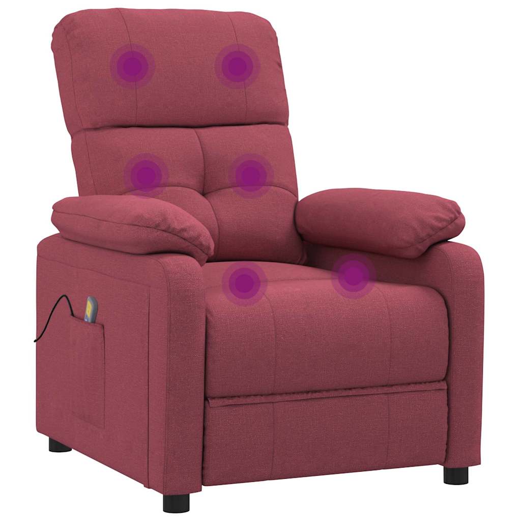 vidaXL Massagestoel stof lichtgrijs