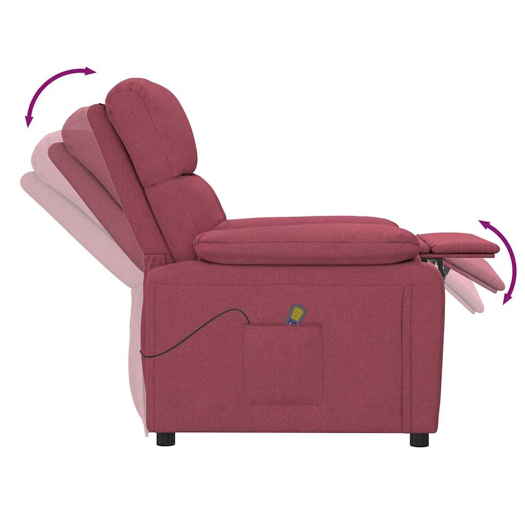 vidaXL Massagestoel stof lichtgrijs