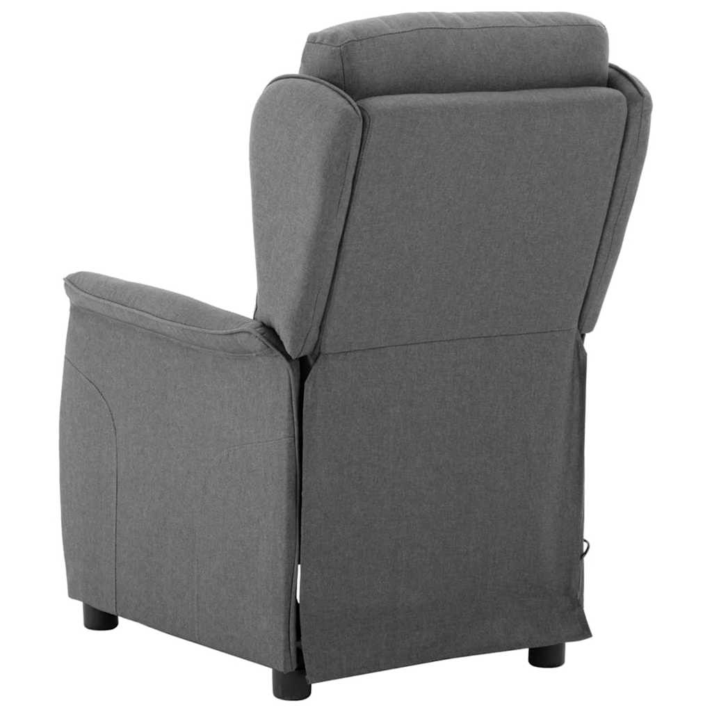 vidaXL Massagestoel met kussen Lichtgrijs 93.5 x 67.5 x 101.5 cm Stof