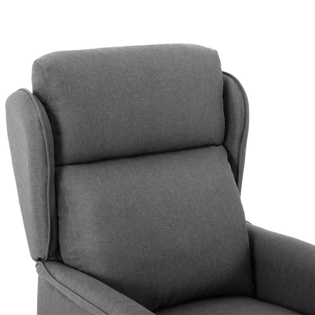 vidaXL Massagestoel met kussen Lichtgrijs 93.5 x 67.5 x 101.5 cm Stof