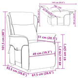 vidaXL Massagestoel met kussen Lichtgrijs 93.5 x 67.5 x 101.5 cm Stof
