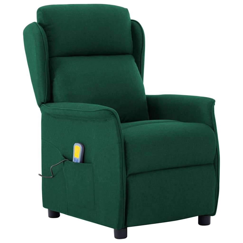 vidaXL Massagestoel met kussen Lichtgrijs 93.5 x 67.5 x 101.5 cm Stof
