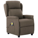 vidaXL Massagestoel met kussen Lichtgrijs 93.5 x 67.5 x 101.5 cm Stof
