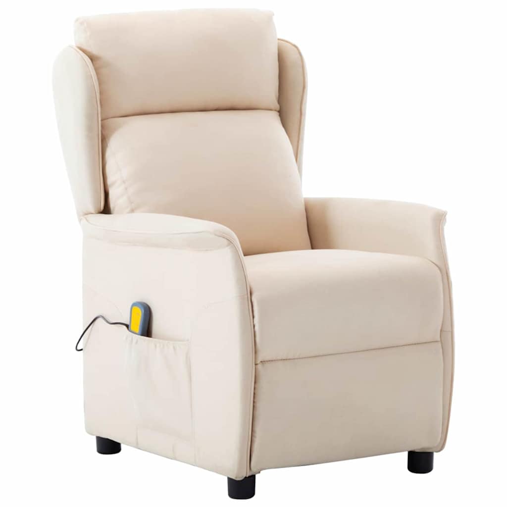 vidaXL Massagestoel met kussen Lichtgrijs 93.5 x 67.5 x 101.5 cm Stof