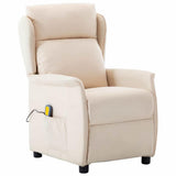 vidaXL Massagestoel met kussen Lichtgrijs 93.5 x 67.5 x 101.5 cm Stof