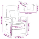 vidaXL Fauteuil Bruin 96,5 x 70,5 x 95 cm Microvezel