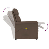 vidaXL Massagestoel met kussen Bruin 70.5 x 96.5 x 95 cm Kunstleer