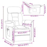 vidaXL Massagestoel met kussen Bruin 70.5 x 96.5 x 95 cm Kunstleer