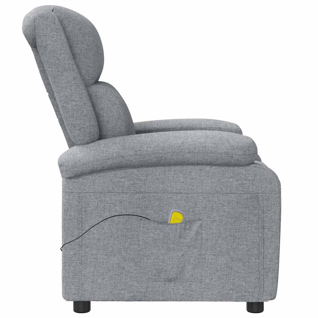 vidaXL Massagestoel stof crèmekleurig