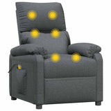 vidaXL Massagestoel stof crèmekleurig