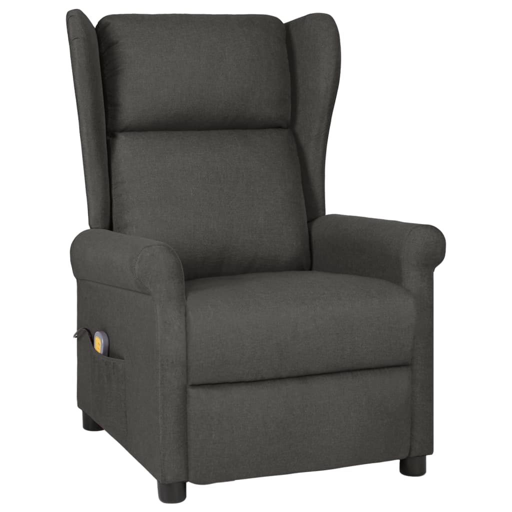 vidaXL Massagestoel stof lichtgrijs