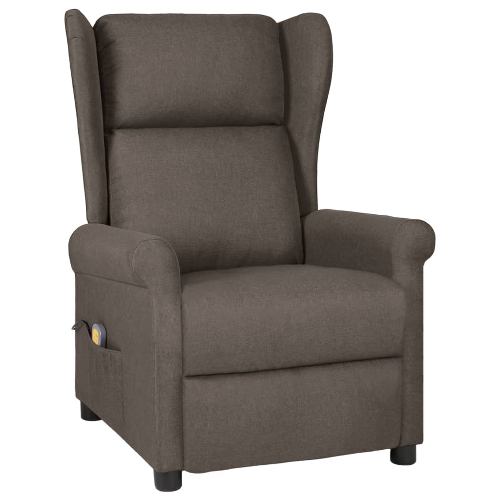 vidaXL Massagestoel stof lichtgrijs