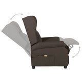 vidaXL Massagestoel stof lichtgrijs