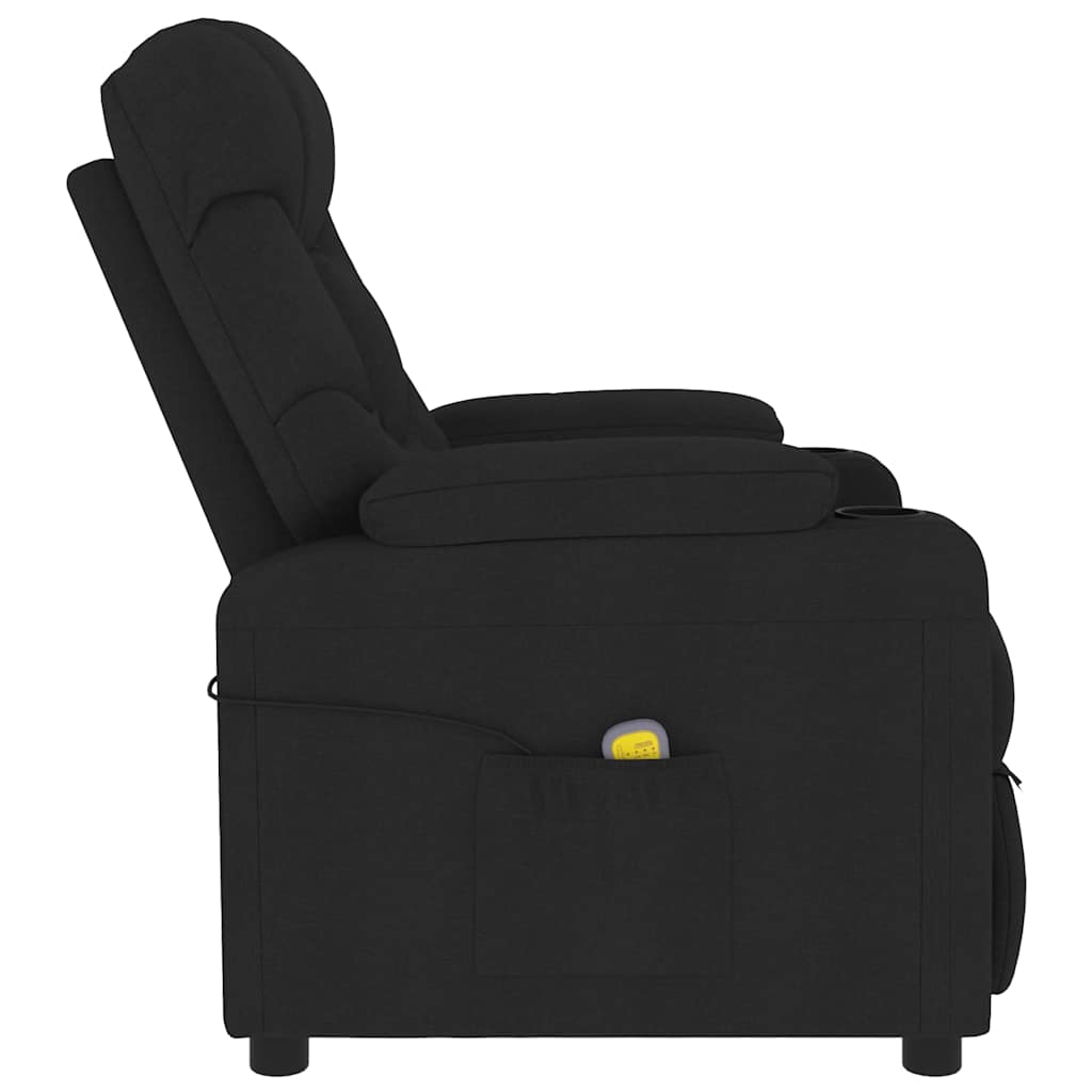 vidaXL Fauteuil verstelbaar stof zwart
