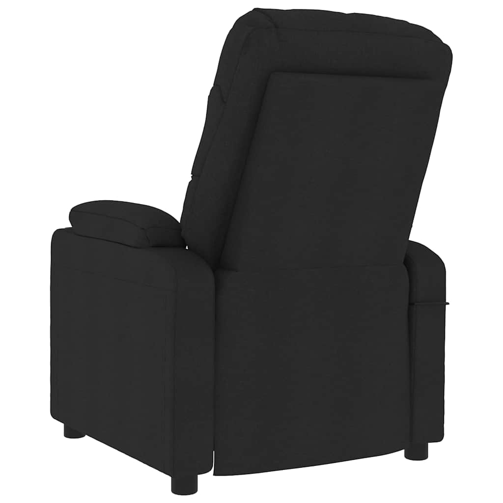 vidaXL Fauteuil verstelbaar stof zwart