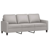 vidaXL Driezitsbank 180 cm stof lichtgrijs
