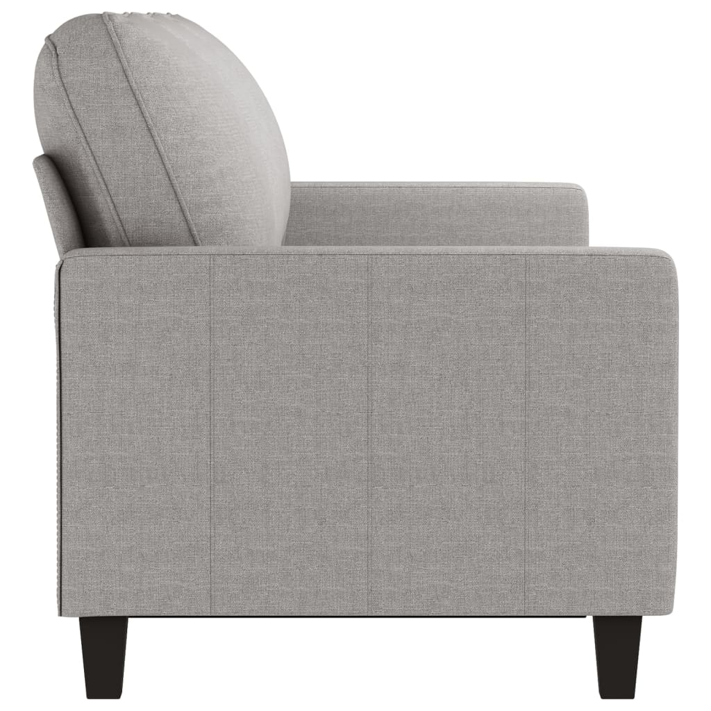 vidaXL Driezitsbank 180 cm stof lichtgrijs