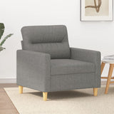 vidaXL Armchair 60 cm Fabric Light Gray