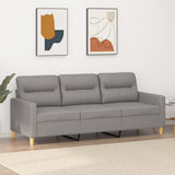 vidaXL Armchair 60 cm Fabric Light Gray