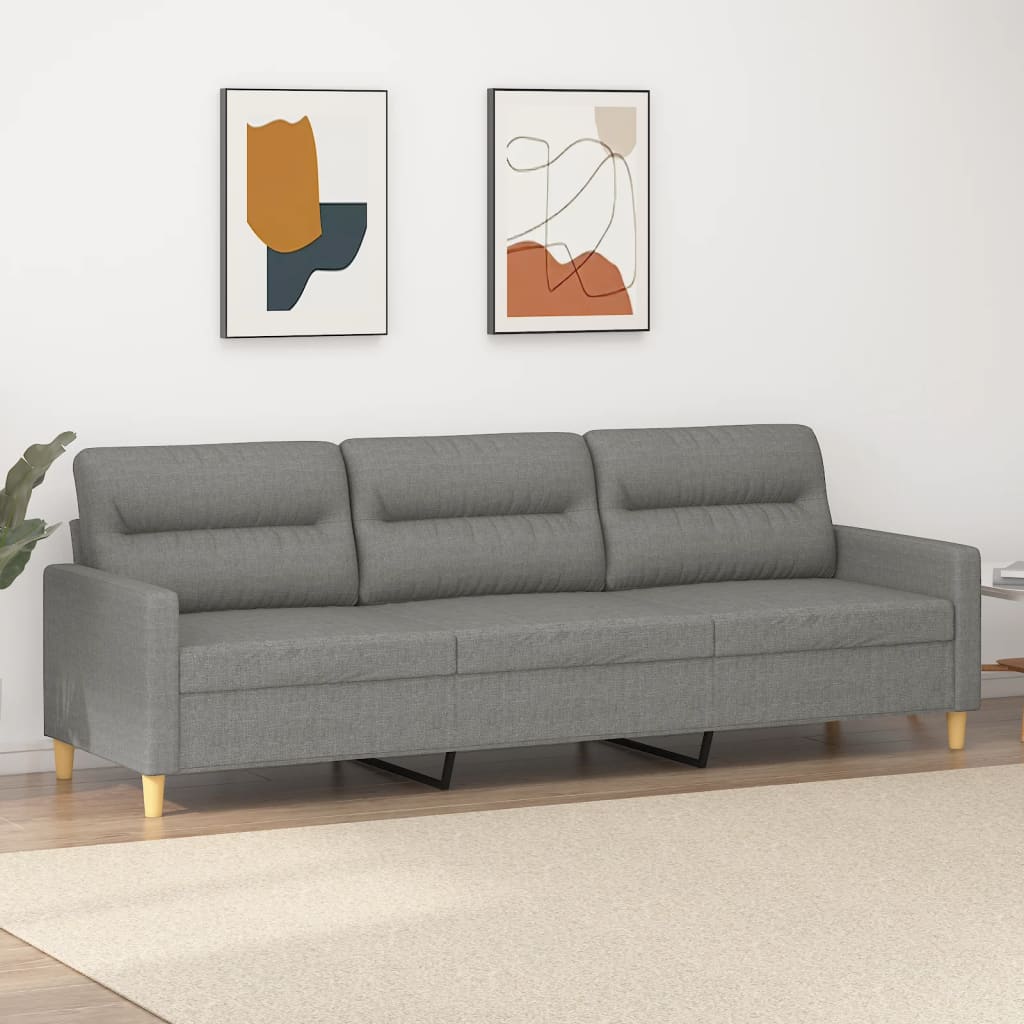 vidaXL Armchair 60 cm Fabric Light Gray