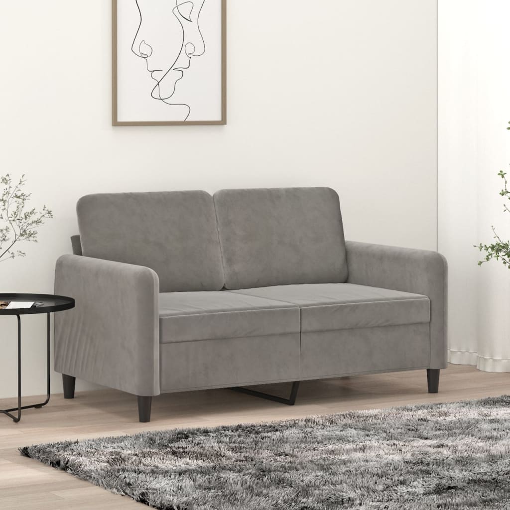 vidaXL Fauteuil 60 cm fluweel lichtgrijs