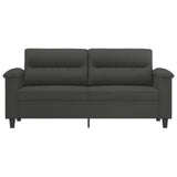 vidaXL Driezitsbank 210 cm microvezelstof donkergrijs