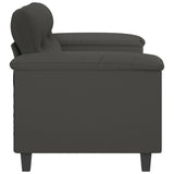 vidaXL Driezitsbank 210 cm microvezelstof donkergrijs