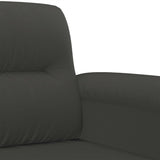 vidaXL Driezitsbank 210 cm microvezelstof donkergrijs
