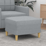 vidaXL Footstool 60x50x41 cm fabric light grey