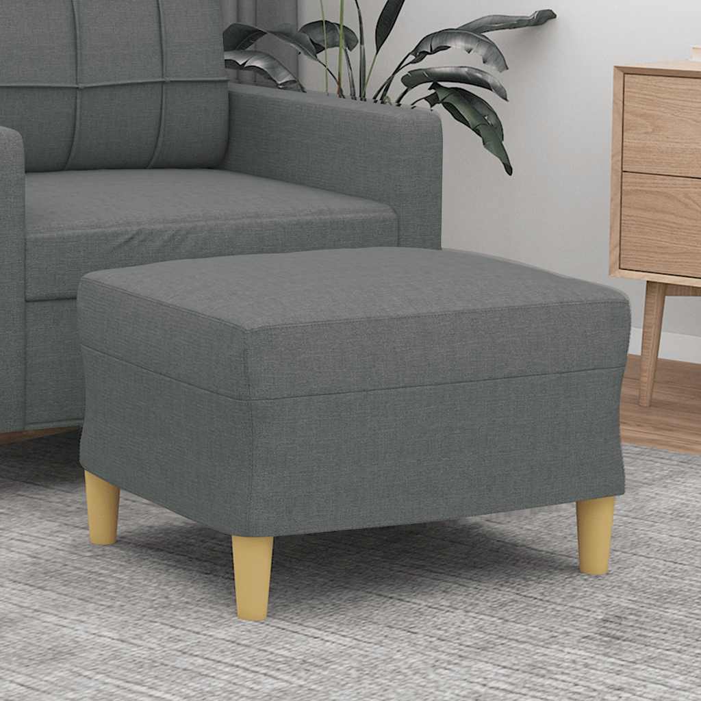 vidaXL Footstool 60x50x41 cm fabric light grey