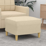 vidaXL Footstool 60x50x41 cm fabric light grey