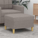 vidaXL Footstool 60x50x41 cm fabric light grey