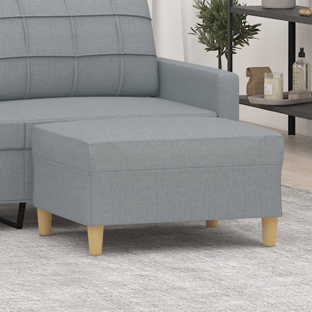 vidaXL Footstool 60x50x41 cm fabric light grey