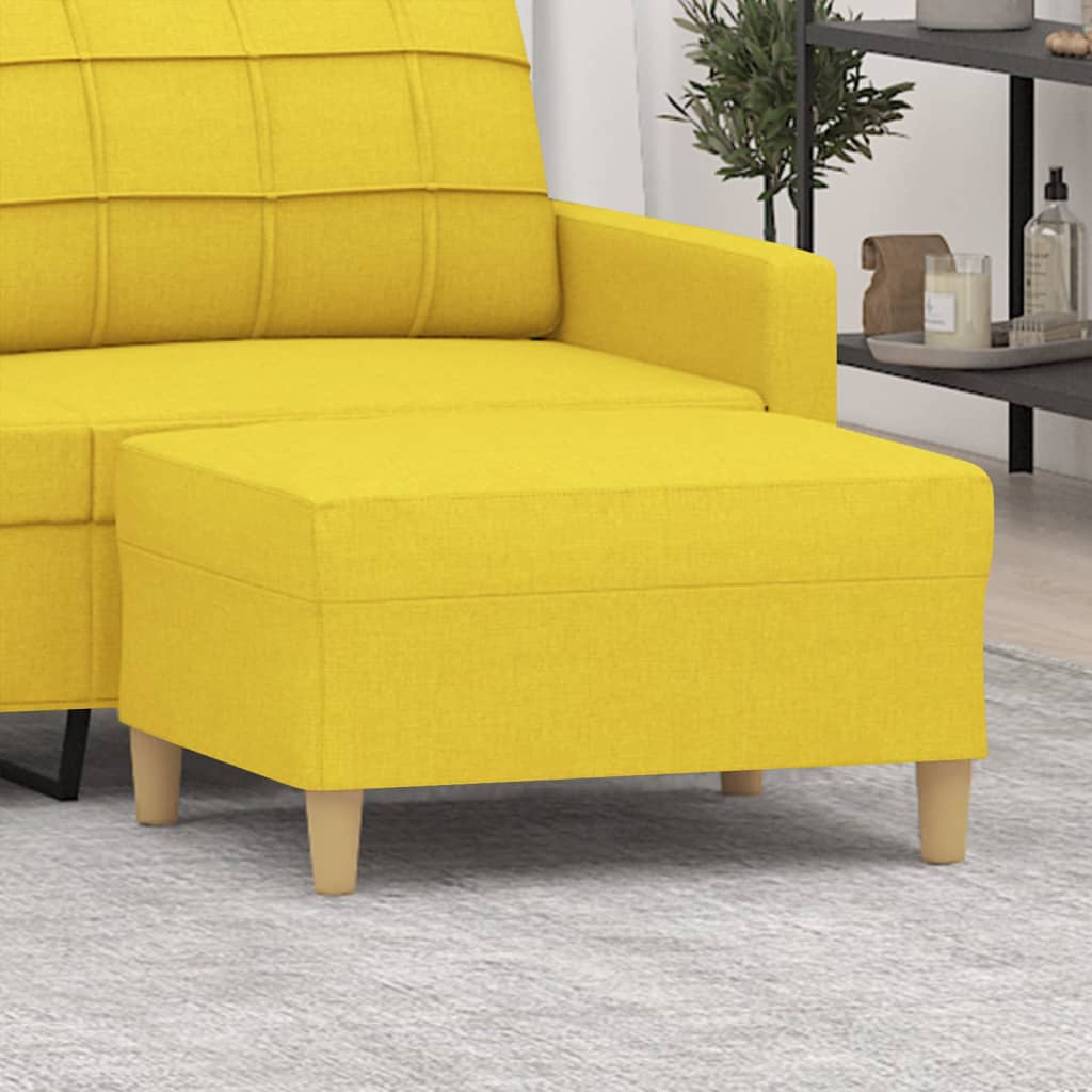 vidaXL Footstool 60x50x41 cm fabric light grey