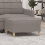 vidaXL Footstool 60x50x41 cm fabric light grey