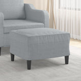 vidaXL Footstool 60x50x41 cm fabric light grey