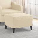 vidaXL Footstool 60x50x41 cm fabric light grey