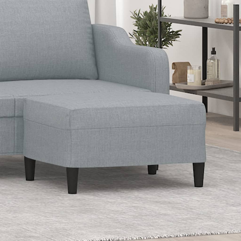 vidaXL Footstool 60x50x41 cm fabric light grey