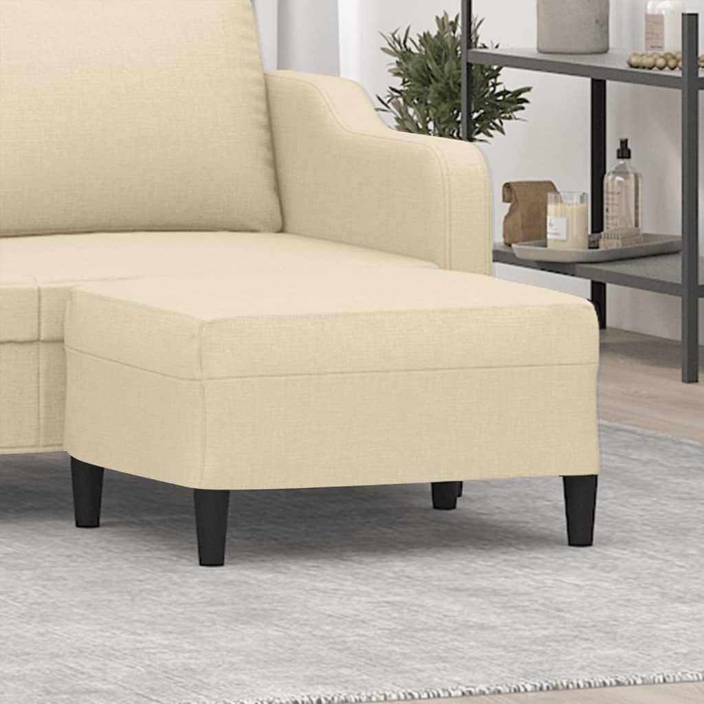 vidaXL Footstool 60x50x41 cm fabric light grey