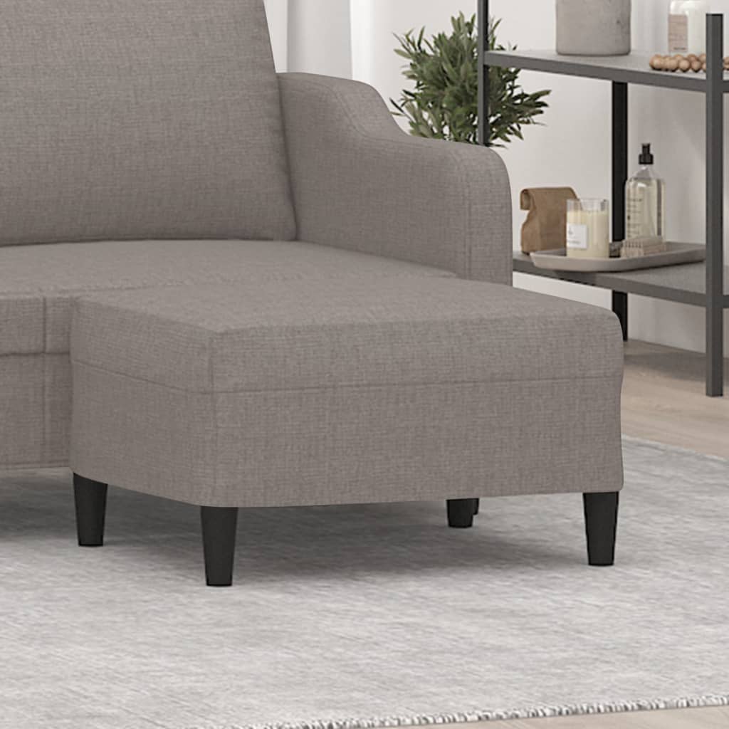 vidaXL Footstool 60x50x41 cm fabric light grey